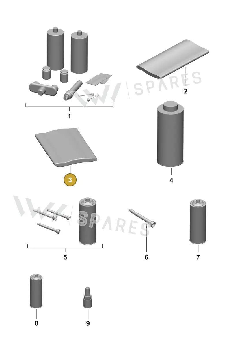 V04015003C — Porsche Taycan Sport Turismo (2023-2025) diagram p64801010, position 3