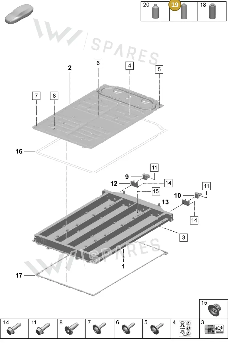 V04015003C — Porsche Macan (2024-2024) diagram p61251010, position 19