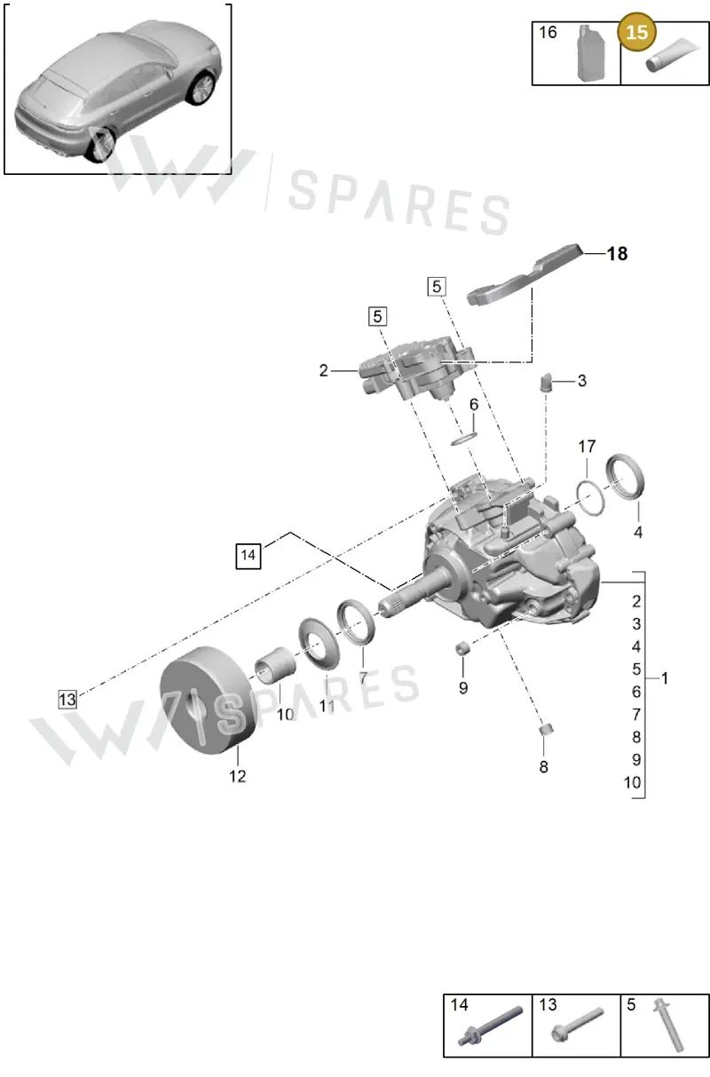 V04015003F — Porsche Macan (2018-2022) diagram p52000222, position 15