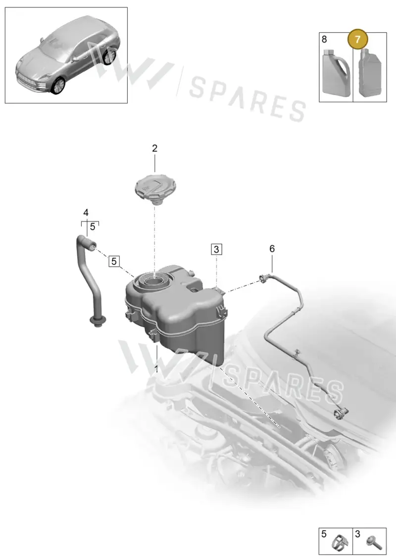 V04015003P — Porsche Macan (2018-2022) diagram p52000036, position 7