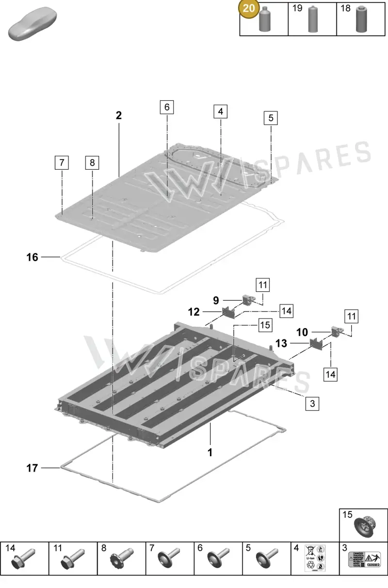 V04015004BD — Porsche Macan (2024-2024) diagram p61251010, position 20