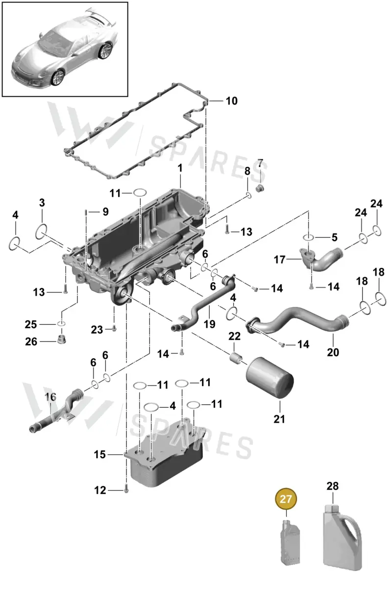 V04015009F — Porsche 911 (2013-2020) diagram p41104050, position 27