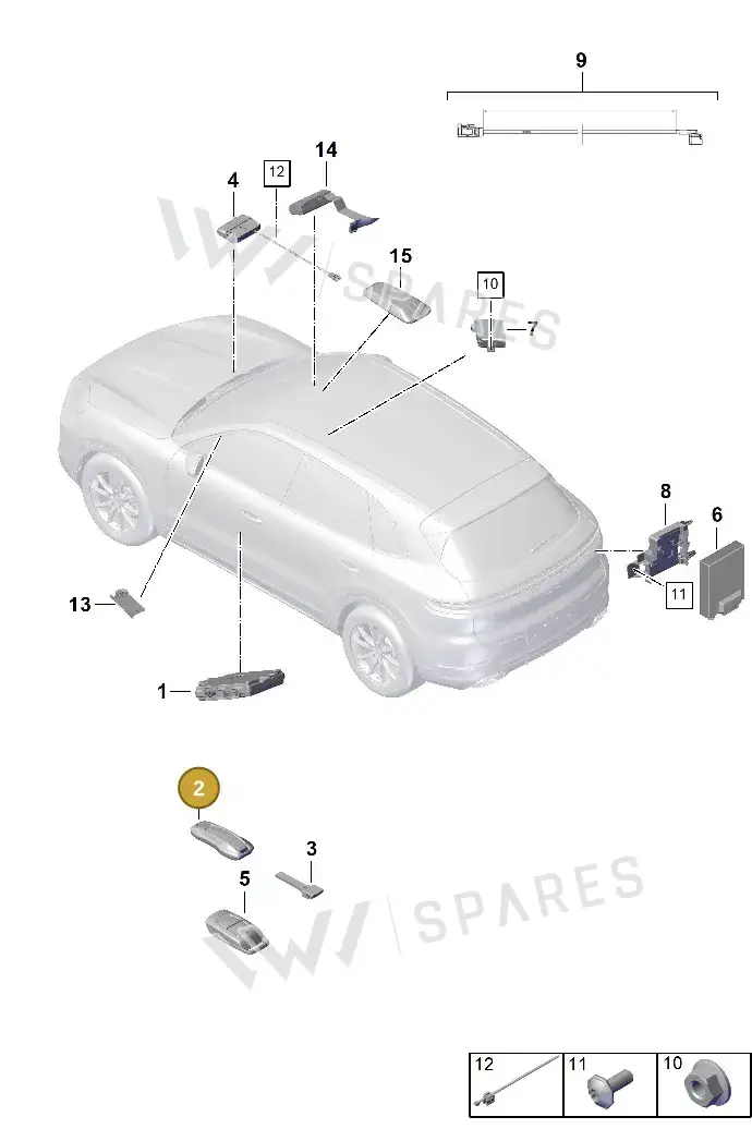 V04016001BG — Porsche Cayenne Coupe (2023-2023) diagram p60901400, position 2