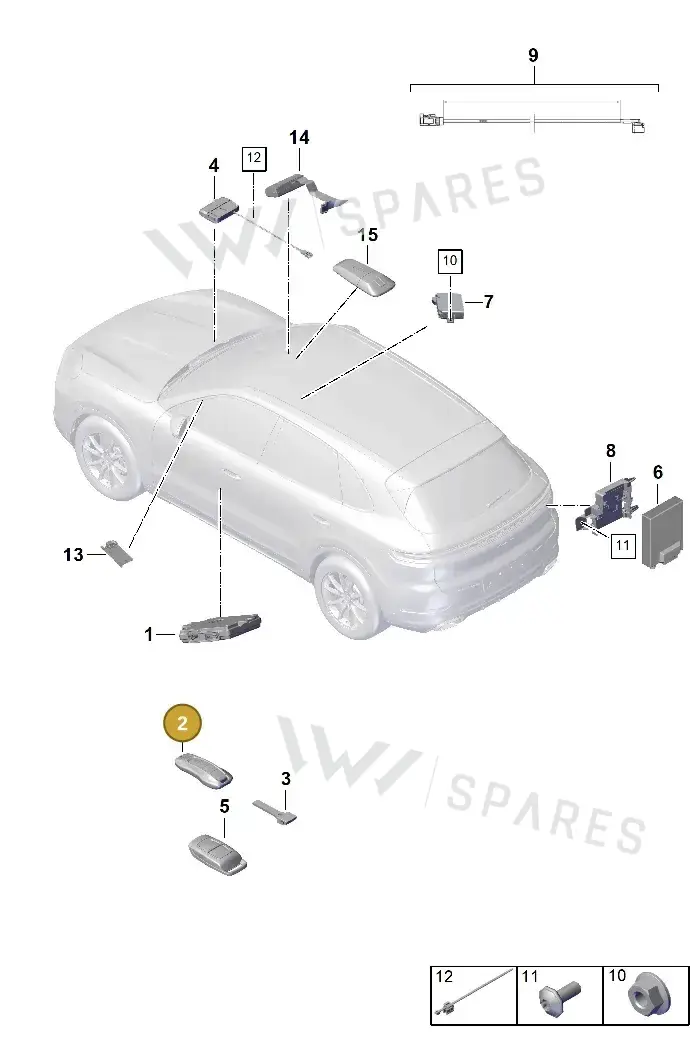 V04016001BJ — Porsche Cayenne Coupe (2023-2023) diagram p60901400, position 2