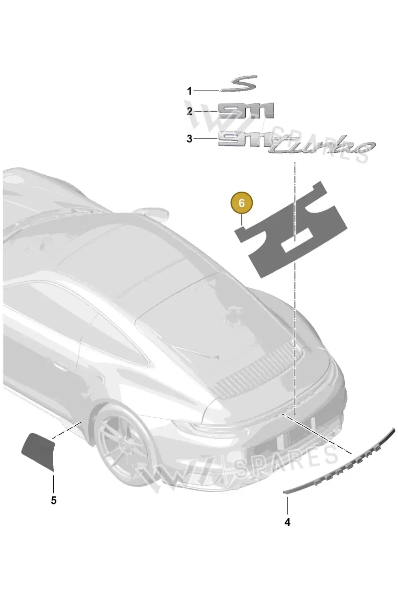 V04016003AA — Porsche 911 (2020-2022) diagram p57810000, position 6