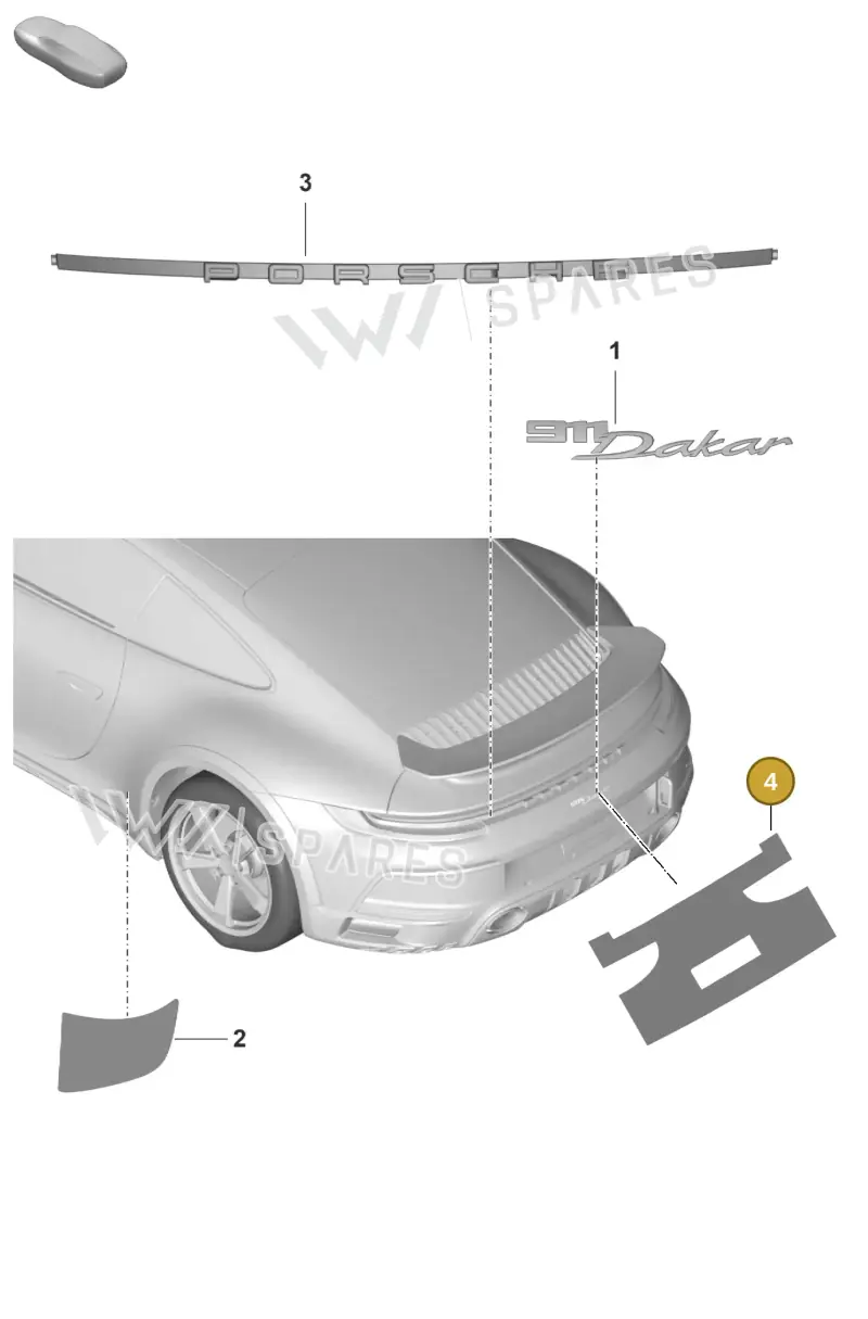 V04016003DM — Porsche 911 (2018-2024) diagram p53810010, position 4