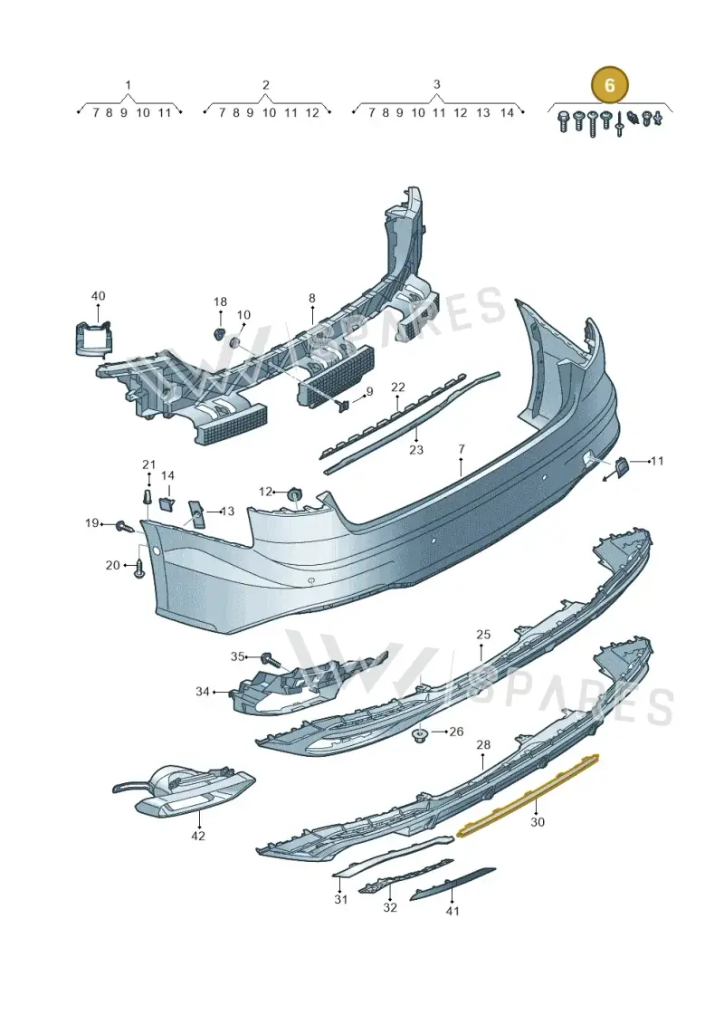 V04017001BQ — Audi A5 Cabriolet (2016-2025) diagram 848807085, position 6