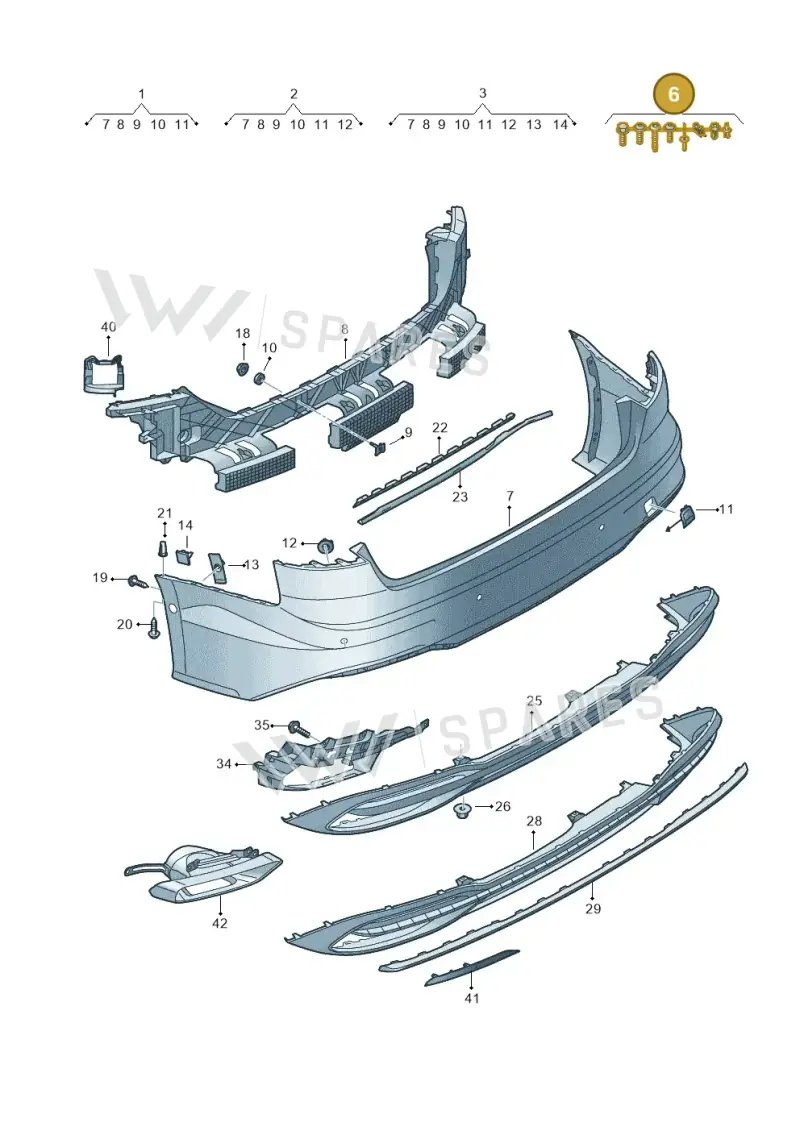 V04017001BQ — Audi A5 Cabriolet (2016-2025) diagram 848807075, position 6