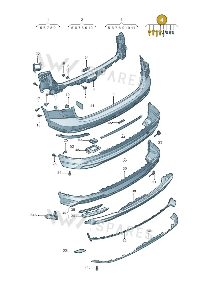 V04017001Q — Audi Q3 2.0 (2019-) diagram 573807600, position 4