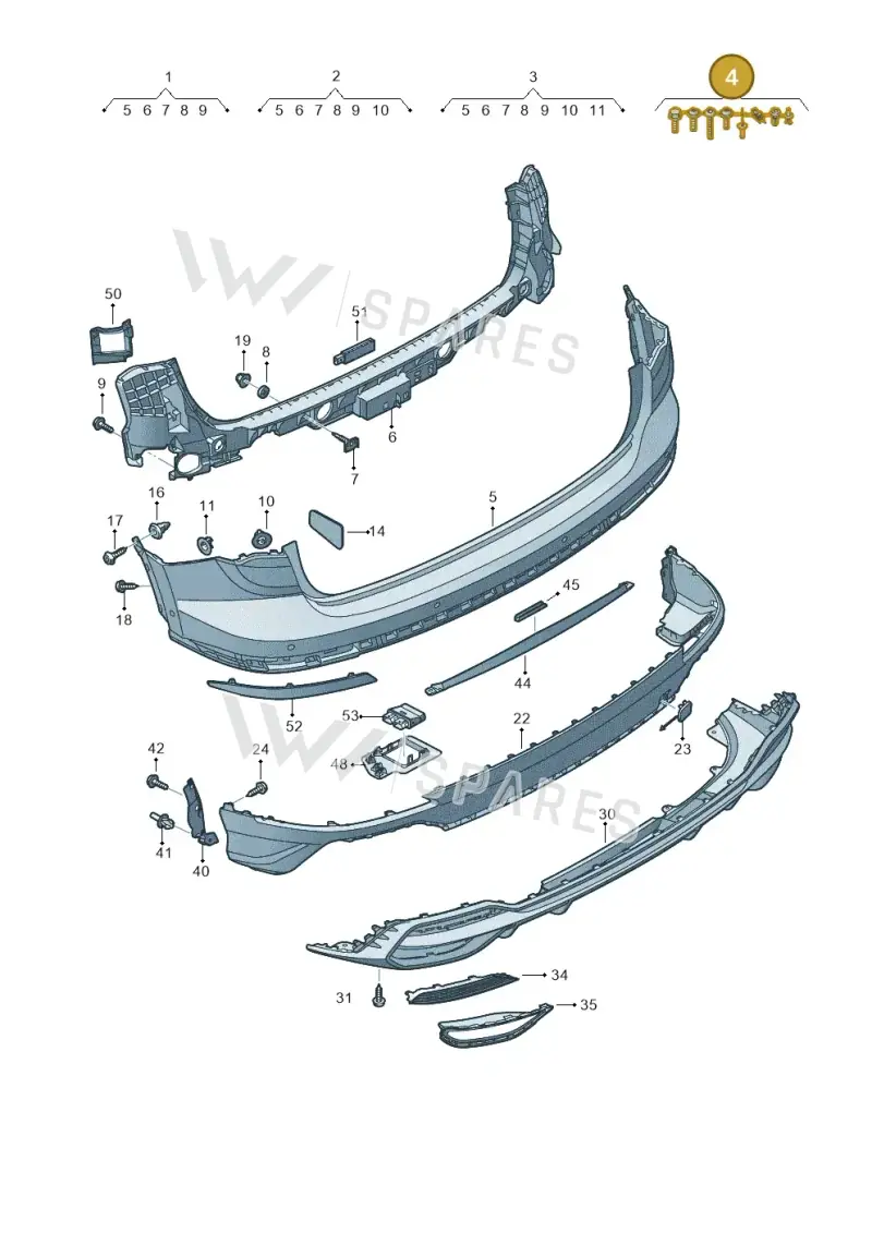 V04017001Q — Audi Q3 (2018-2025) diagram 597807700, position 4