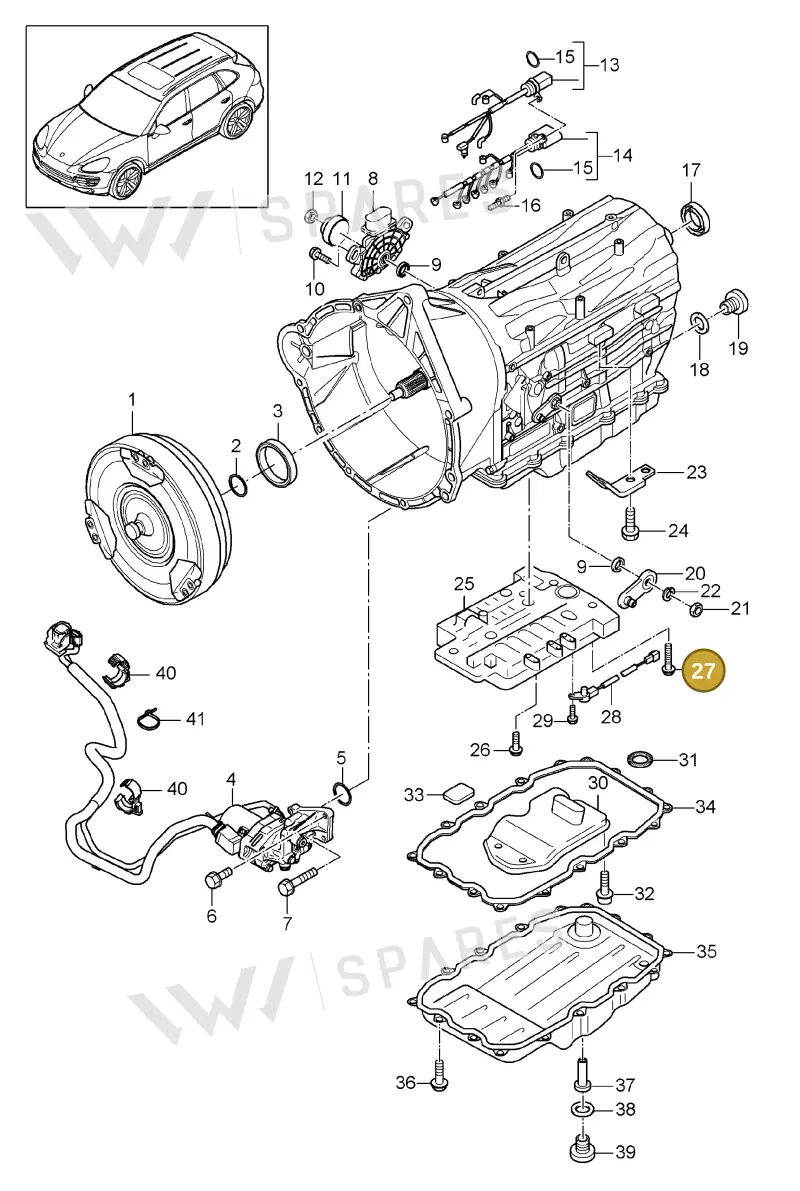 WHT000321 — Porsche Cayenne (2010-2018) diagram p37320020, position 27