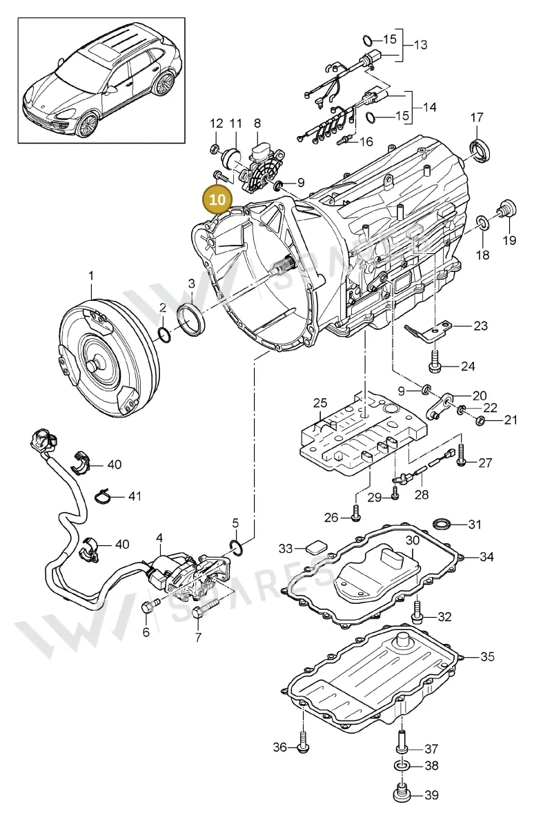 WHT000325A — Porsche Cayenne (2010-2018) diagram p37320020, position 10