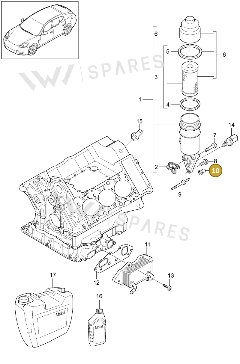 WHT000404 — Porsche Panamera (2009-2016) diagram p35104075, position 10