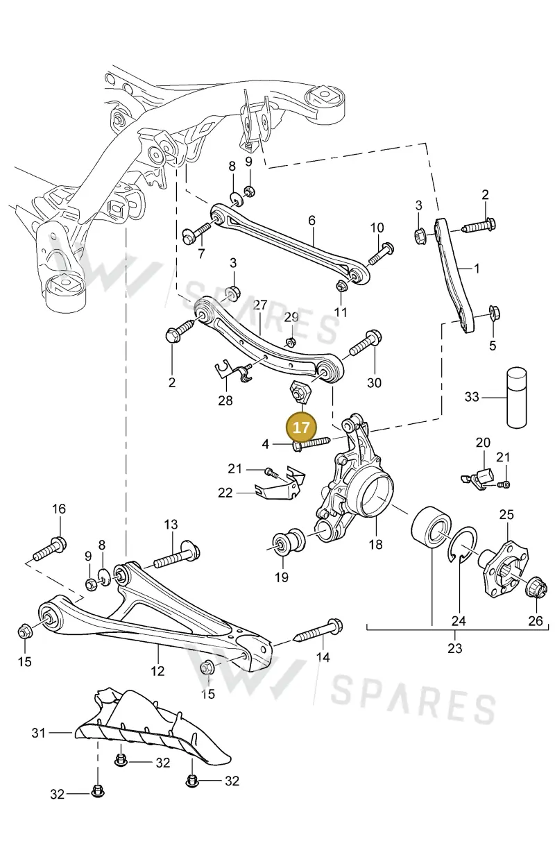 WHT001872 — Porsche Cayenne (2007-2010) diagram p31501000, position 17