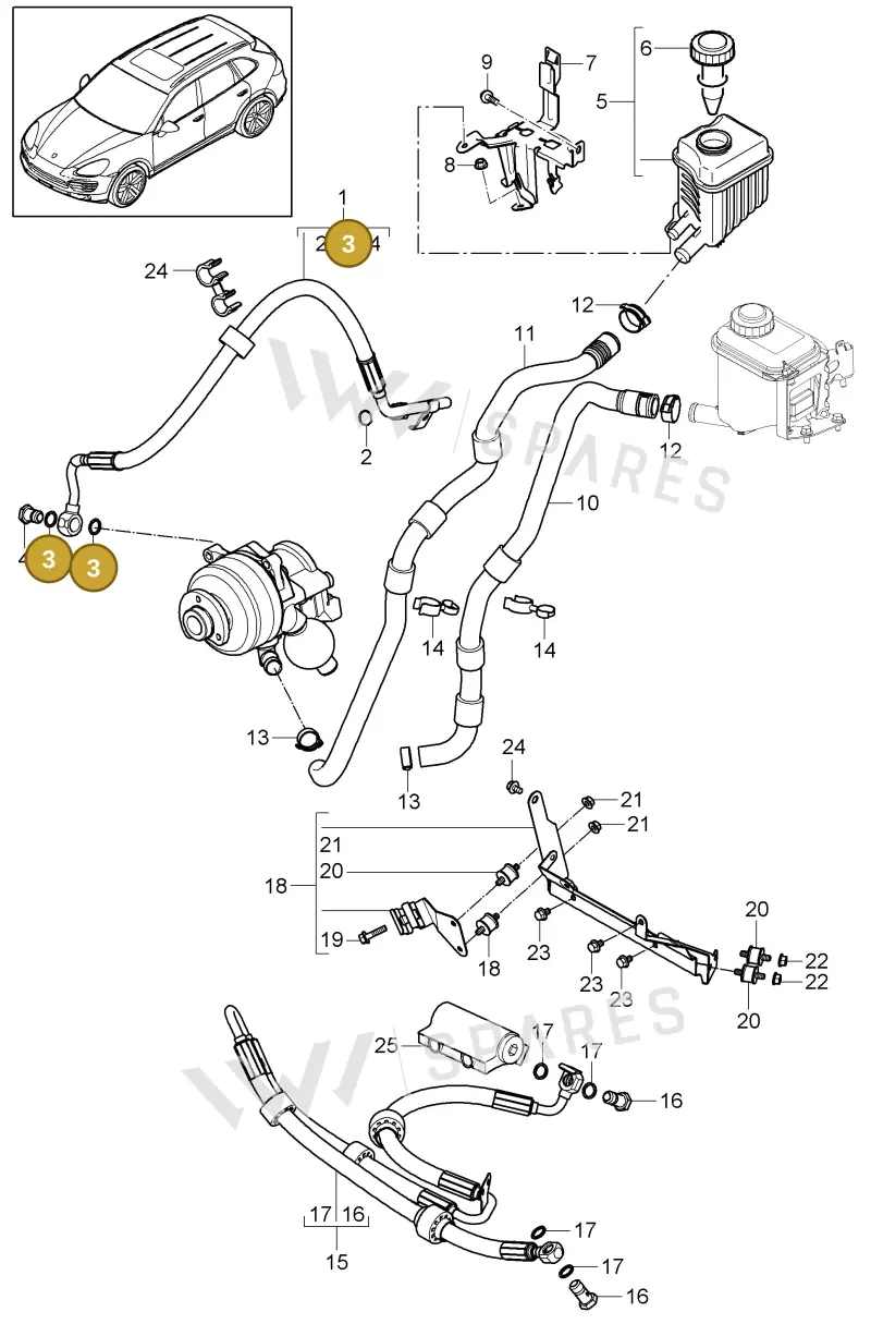 WHT001878 — Porsche Cayenne (2010-2018) diagram p37402035, position 3