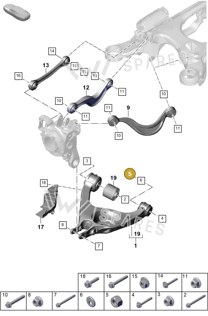 WHT001938 — Porsche Panamera (2023-) diagram p62501050, position 5