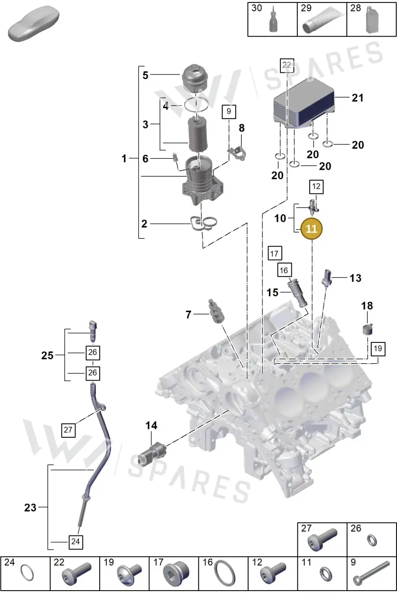 WHT002287C — Porsche Cayenne Hybrid Coupe (2023-) diagram p60104210, position 11
