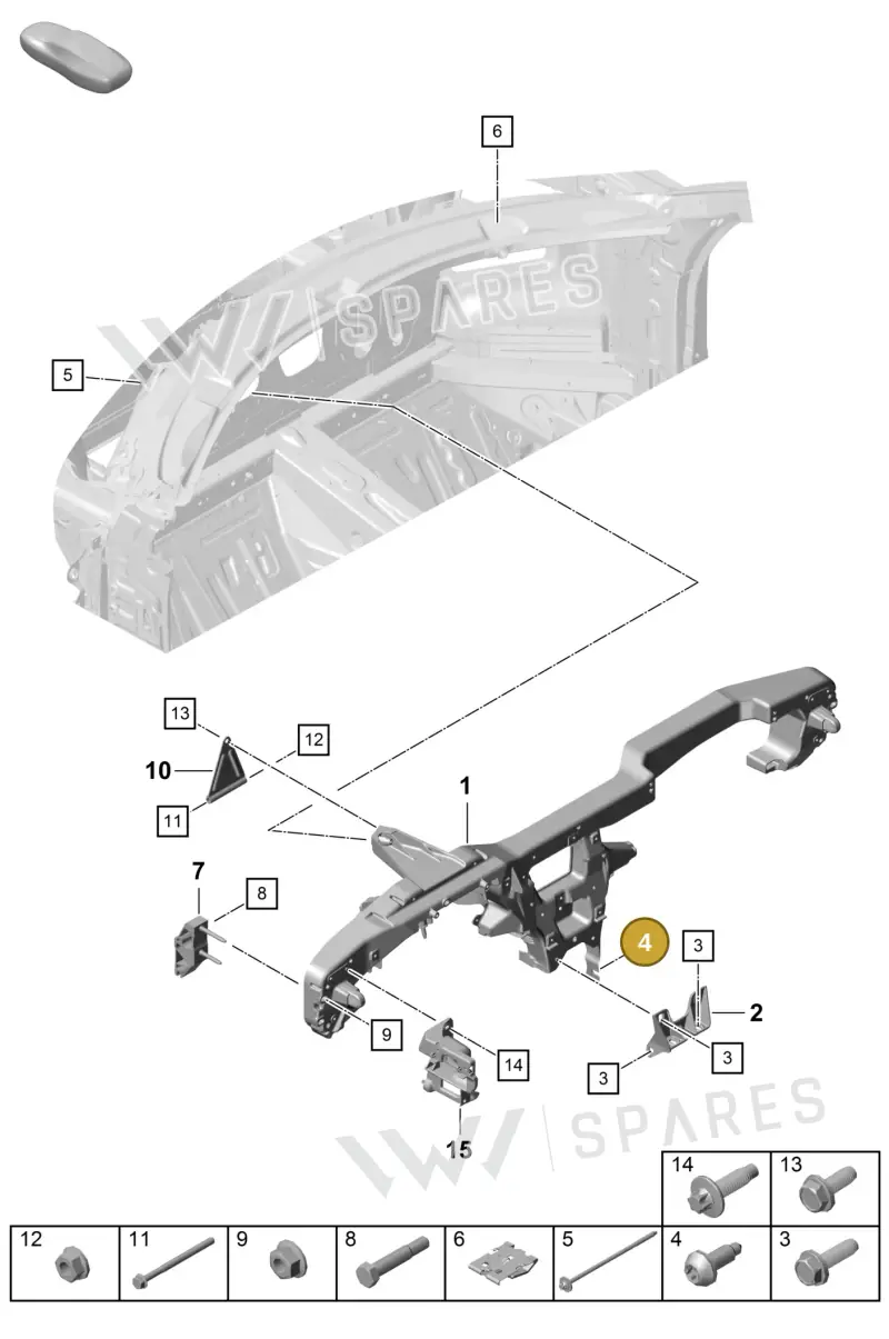 WHT003497 — Porsche Boxster Spyder (2019-) diagram p55809150, position 4