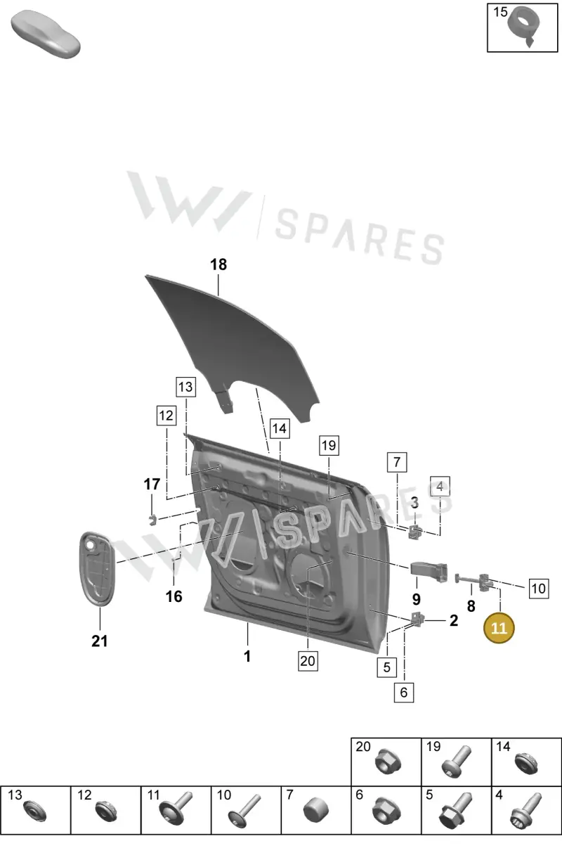 WHT003497 — Porsche Macan 4 (2024-) diagram p61804000, position 11