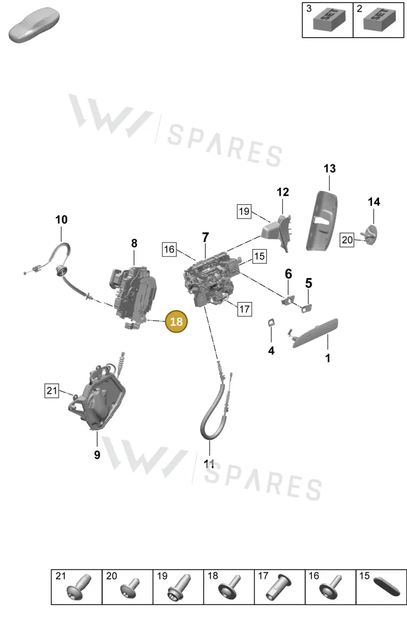 WHT003688 — Porsche Taycan Sport Turismo (2023-) diagram p64804200, position 18