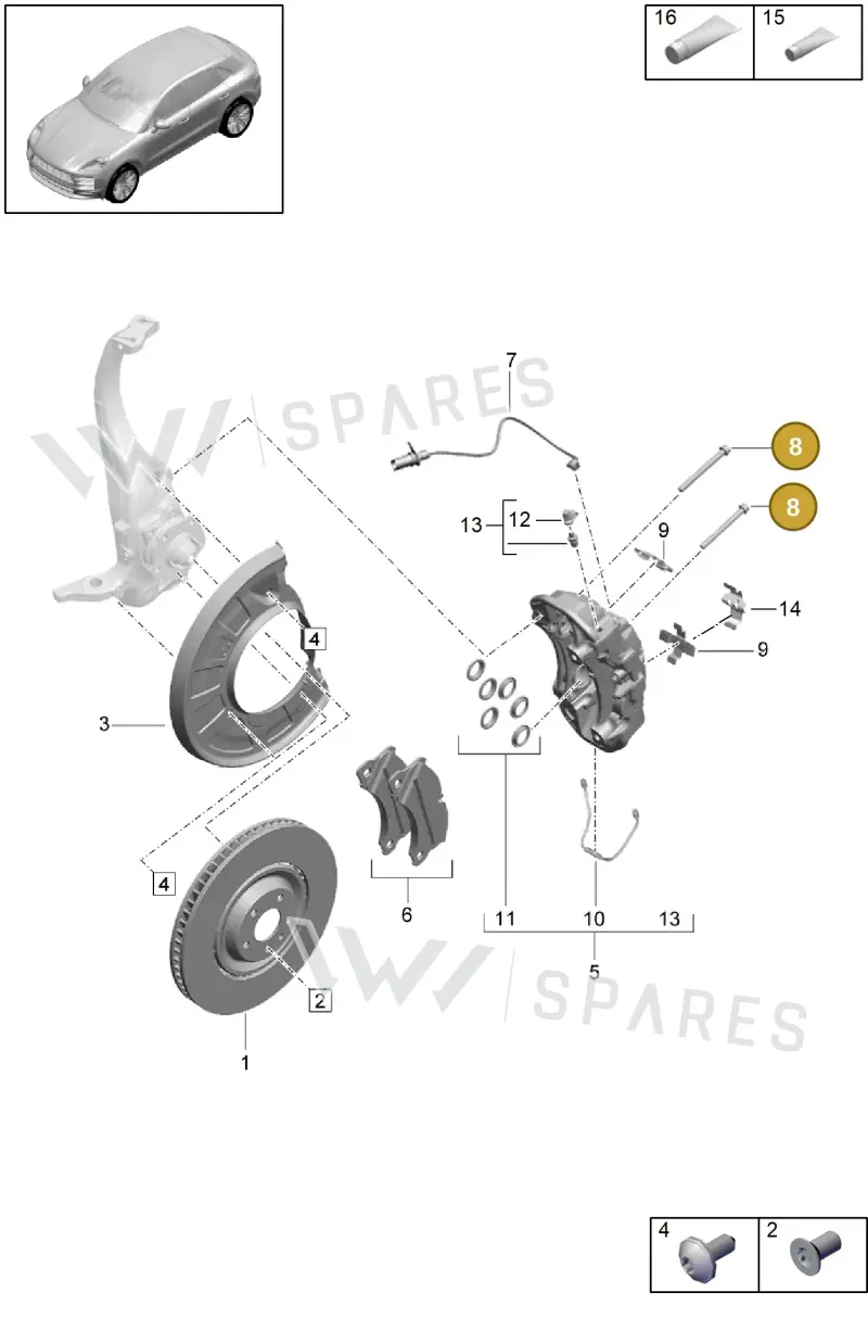 WHT004572 — Porsche Macan R4 TFSI (2018-) diagram p52602005, position 8