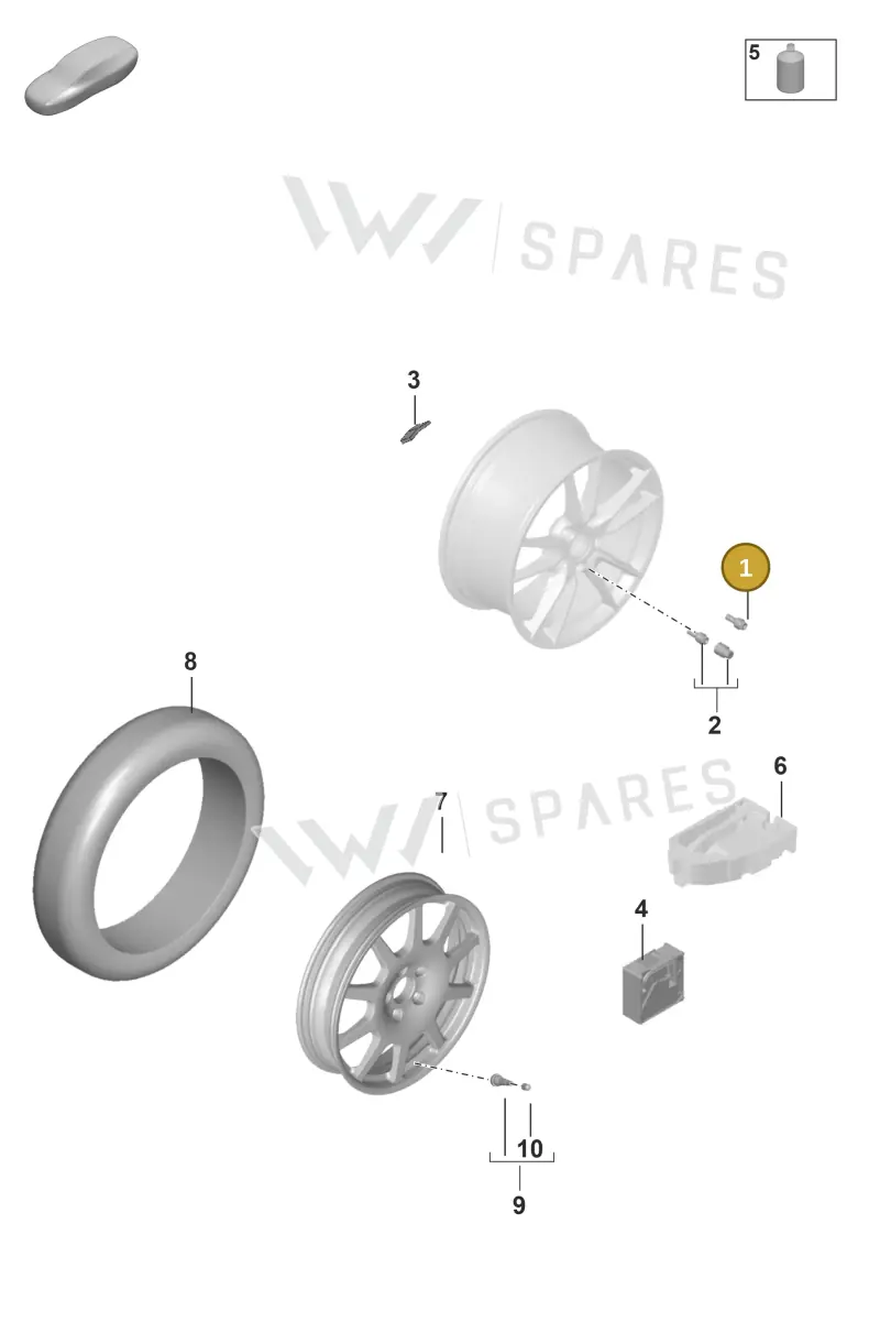 WHT004676A — Porsche Panamera 4 Hybrid (2020-2023) diagram p58601030, position 1