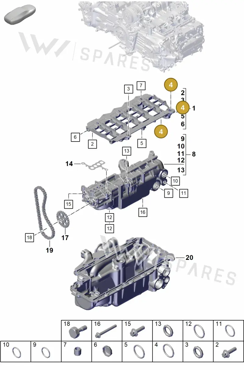 WHT004793A — Porsche GT3 RS (2021-) diagram p59104000, position 4