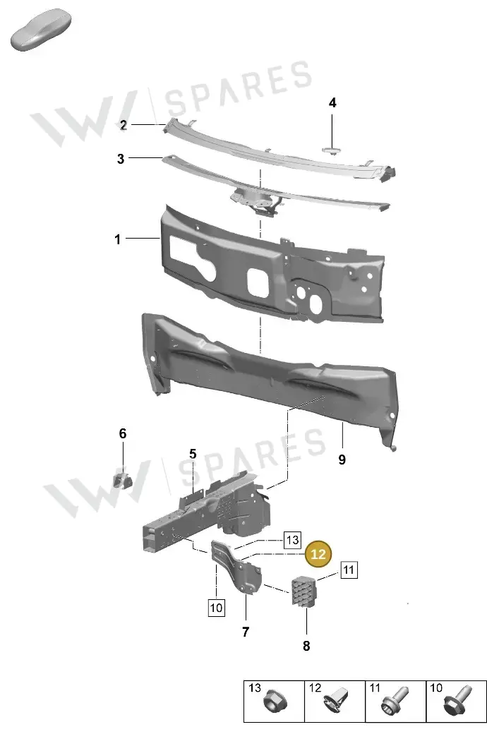 WHT004935 — Porsche Macan 4 (2024-) diagram p61801100, position 12