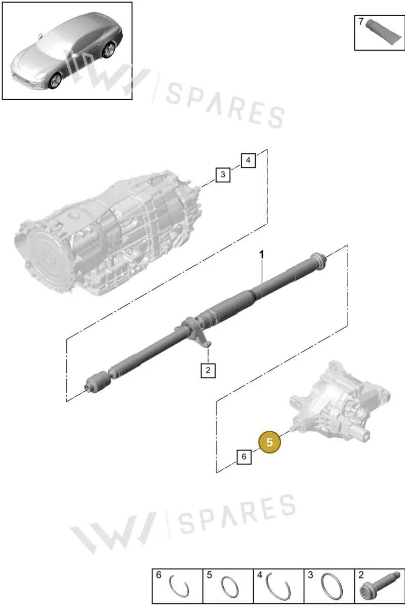 WHT005156 — Porsche Panamera 4 Hybrid (2016-2020) diagram p49305020, position 5