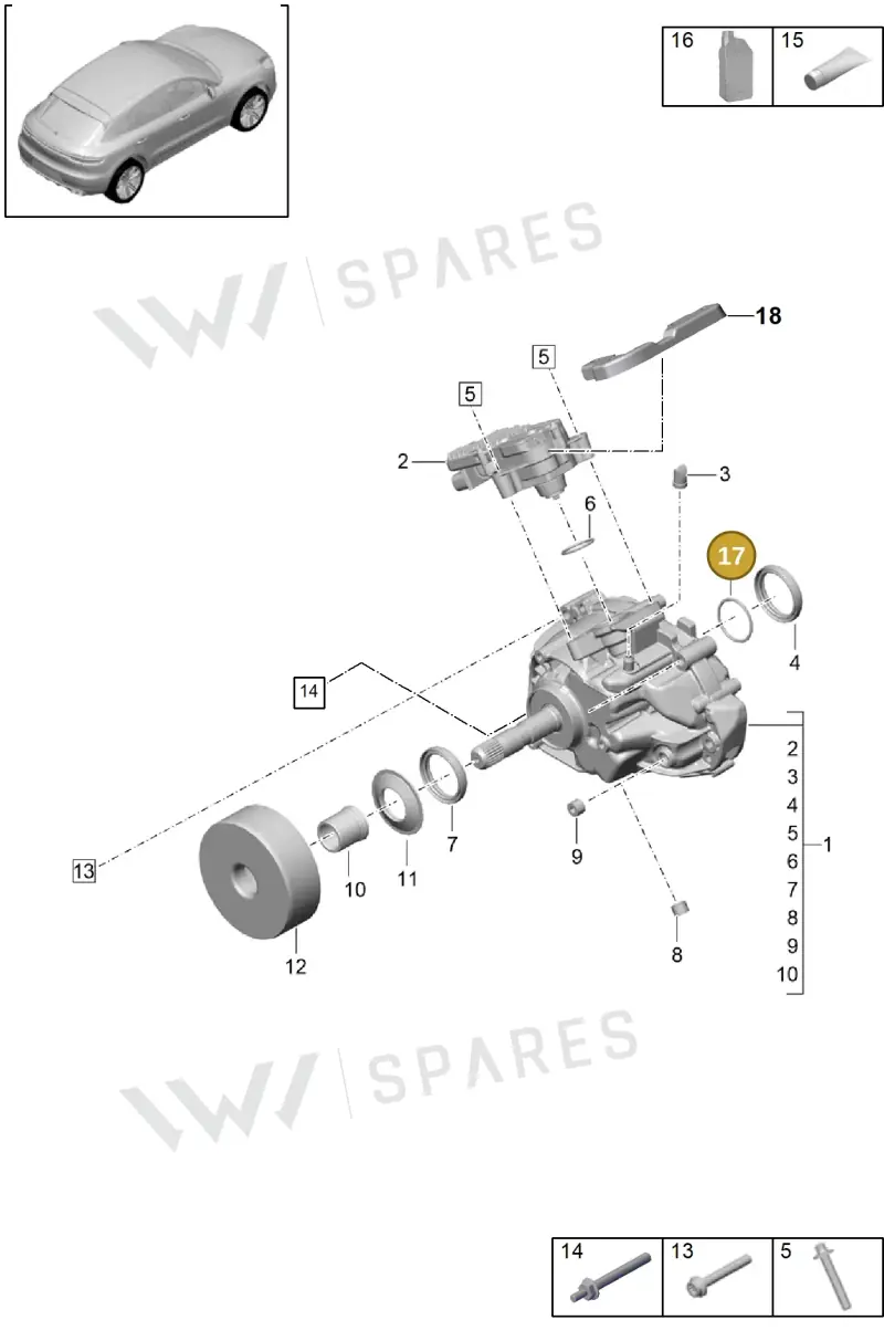 WHT005156 — Porsche Macan R4 TFSI (2018-) diagram p52000222, position 17