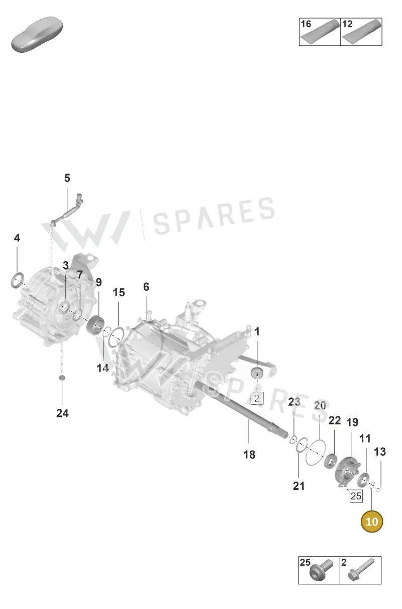 WHT005157 — Porsche Taycan Sport Turismo (2019-2024) diagram p56354100, position 10