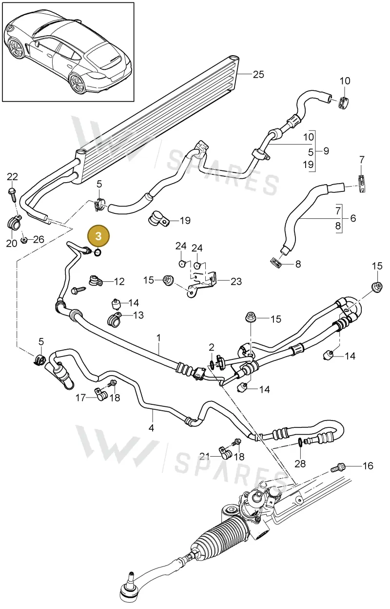 WHT005161 — Porsche Panamera (2009-2016) diagram p35403010, position 3