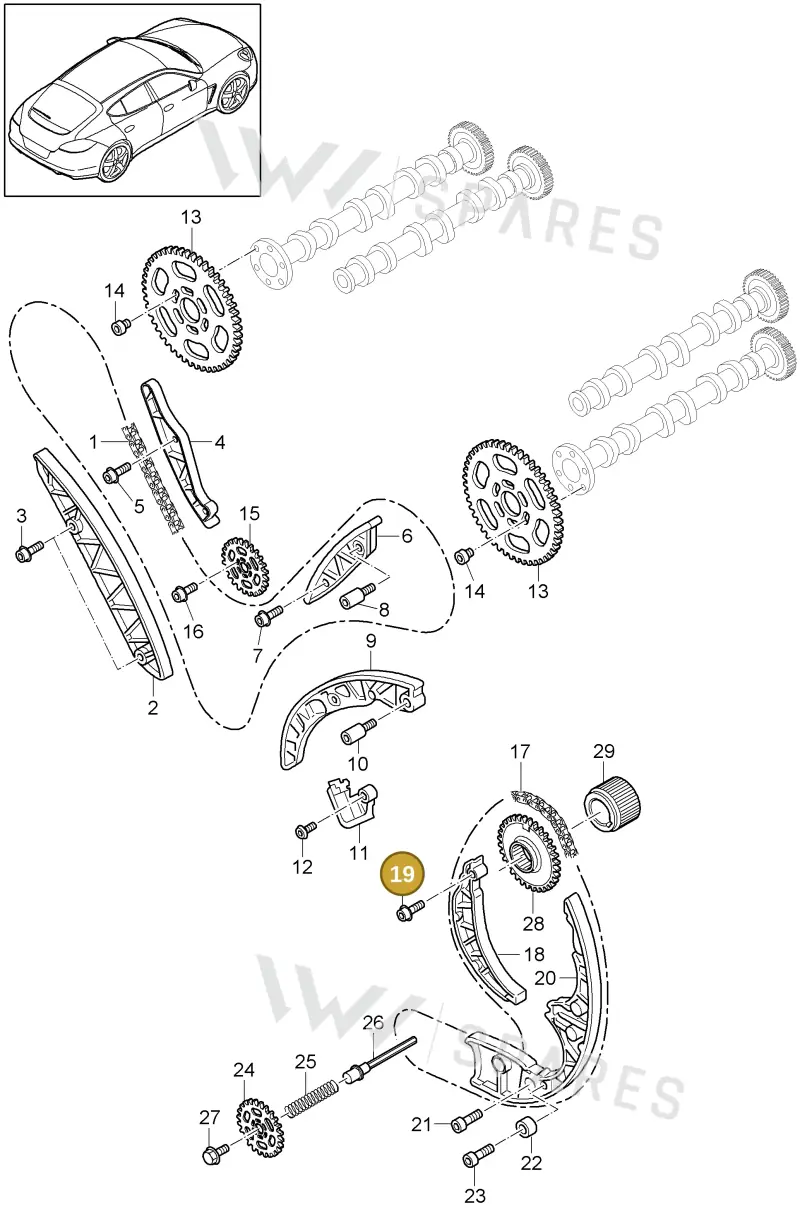 WHT005189 — Porsche Panamera (2009-2016) diagram p35103080, position 19
