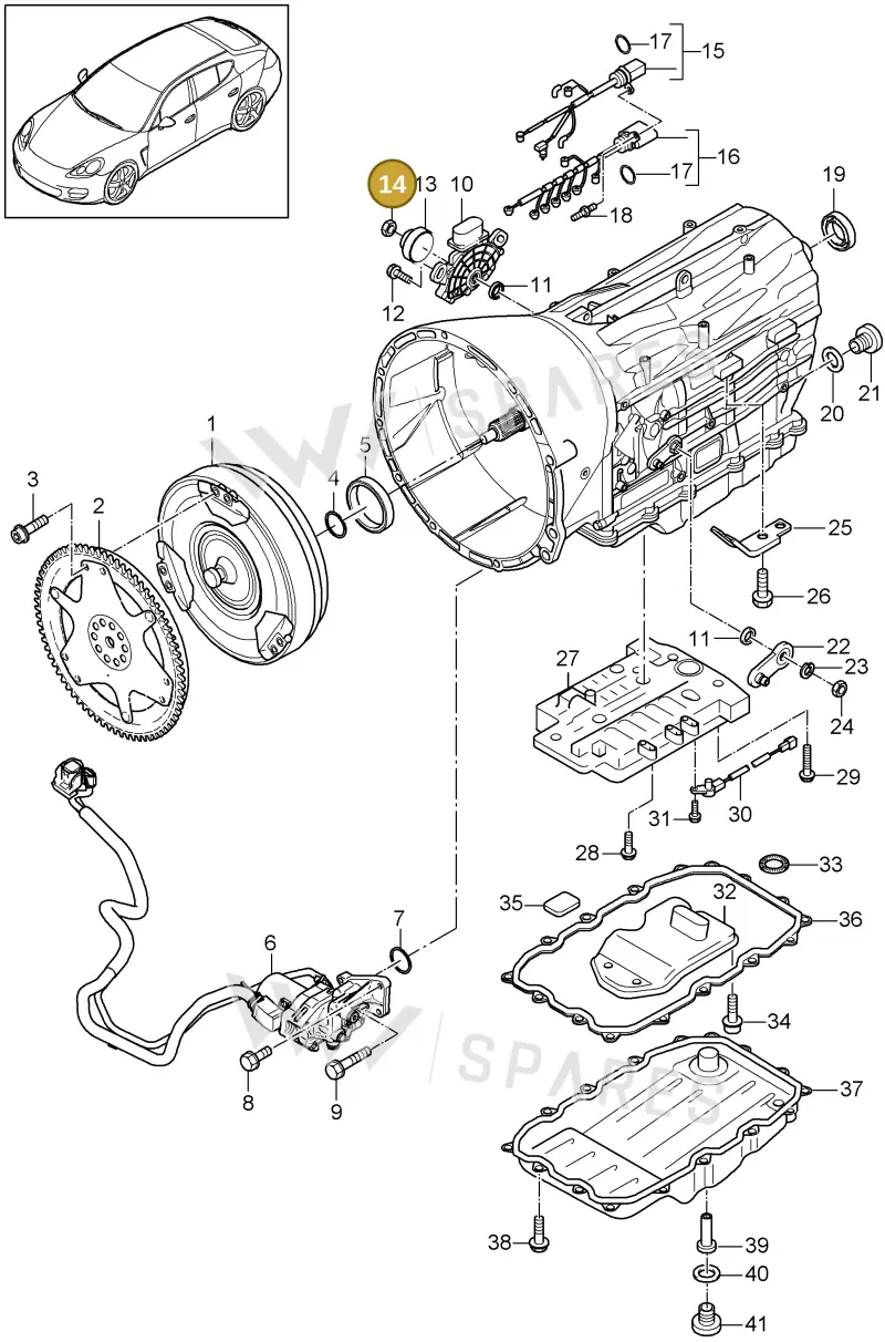 WHT005507 — Porsche Panamera (2009-2016) diagram p35320020, position 14