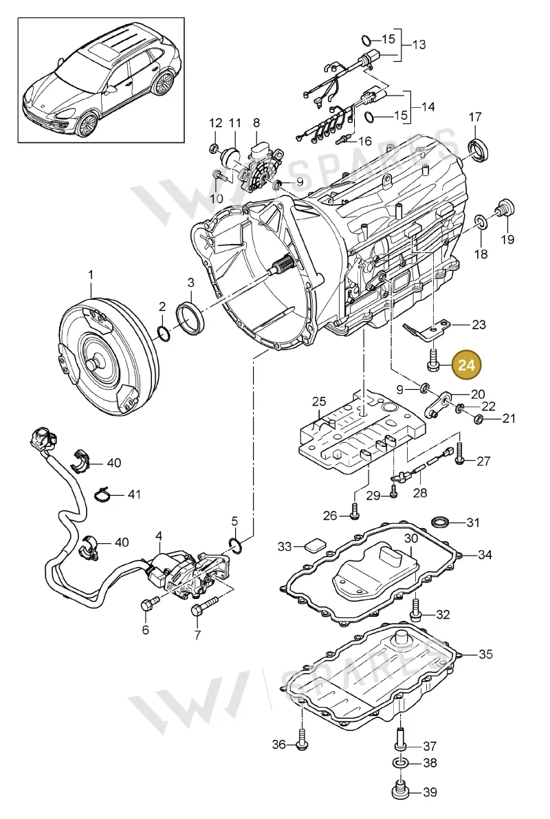 WHT005509 — Porsche Cayenne (2010-2018) diagram p37320020, position 24