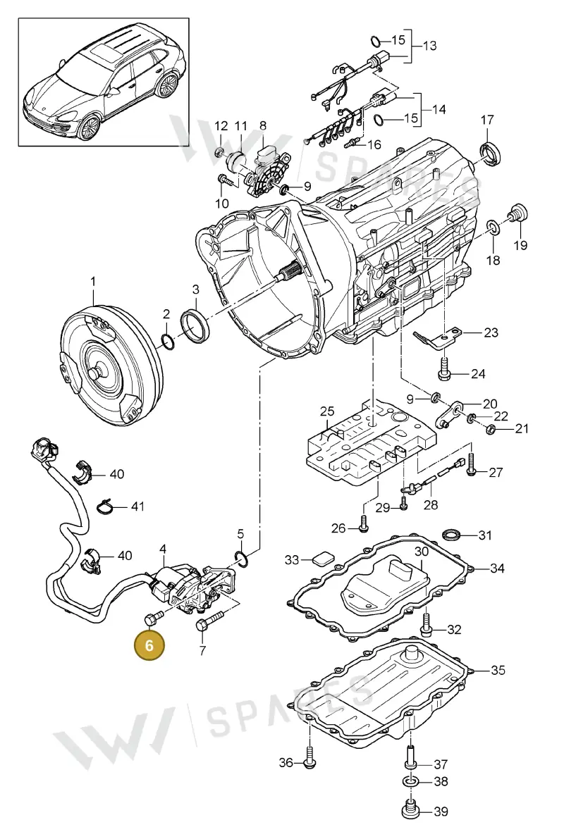 WHT005513 — Porsche Cayenne (2010-2018) diagram p37320020, position 6