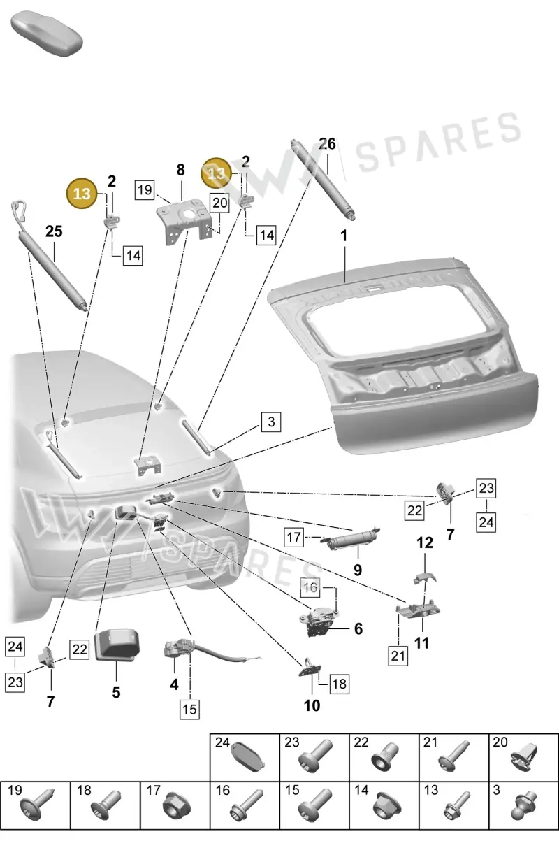WHT005609 — Porsche Macan 4 (2024-) diagram p61803100, position 13