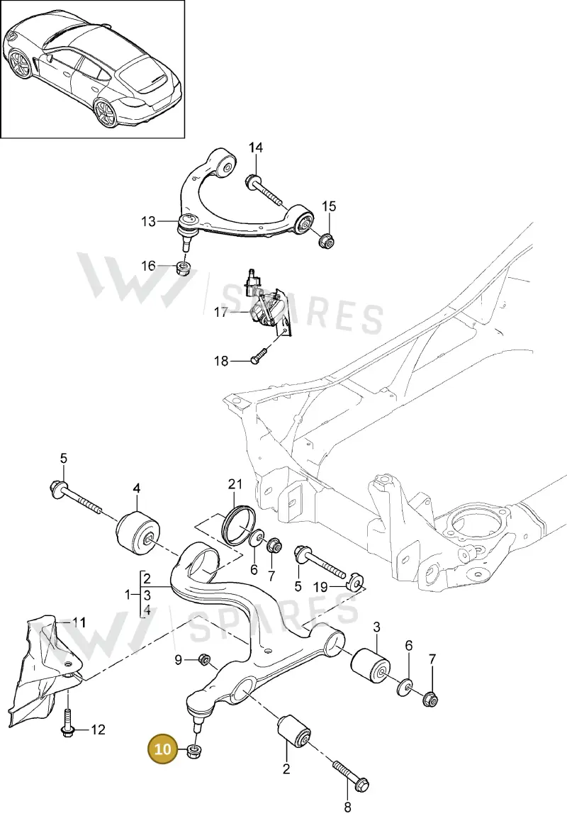 WHT005633 — Porsche Panamera (2009-2016) diagram p35401005, position 10