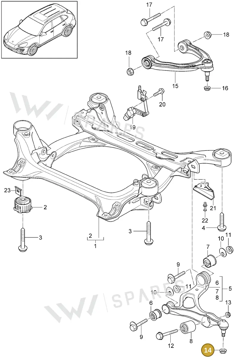WHT005633 — Porsche Cayenne (2010-2018) diagram p37401000, position 14