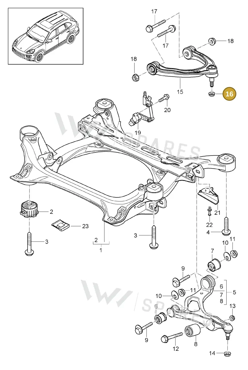 WHT005819 — Porsche Cayenne (2010-2018) diagram p37401001, position 16