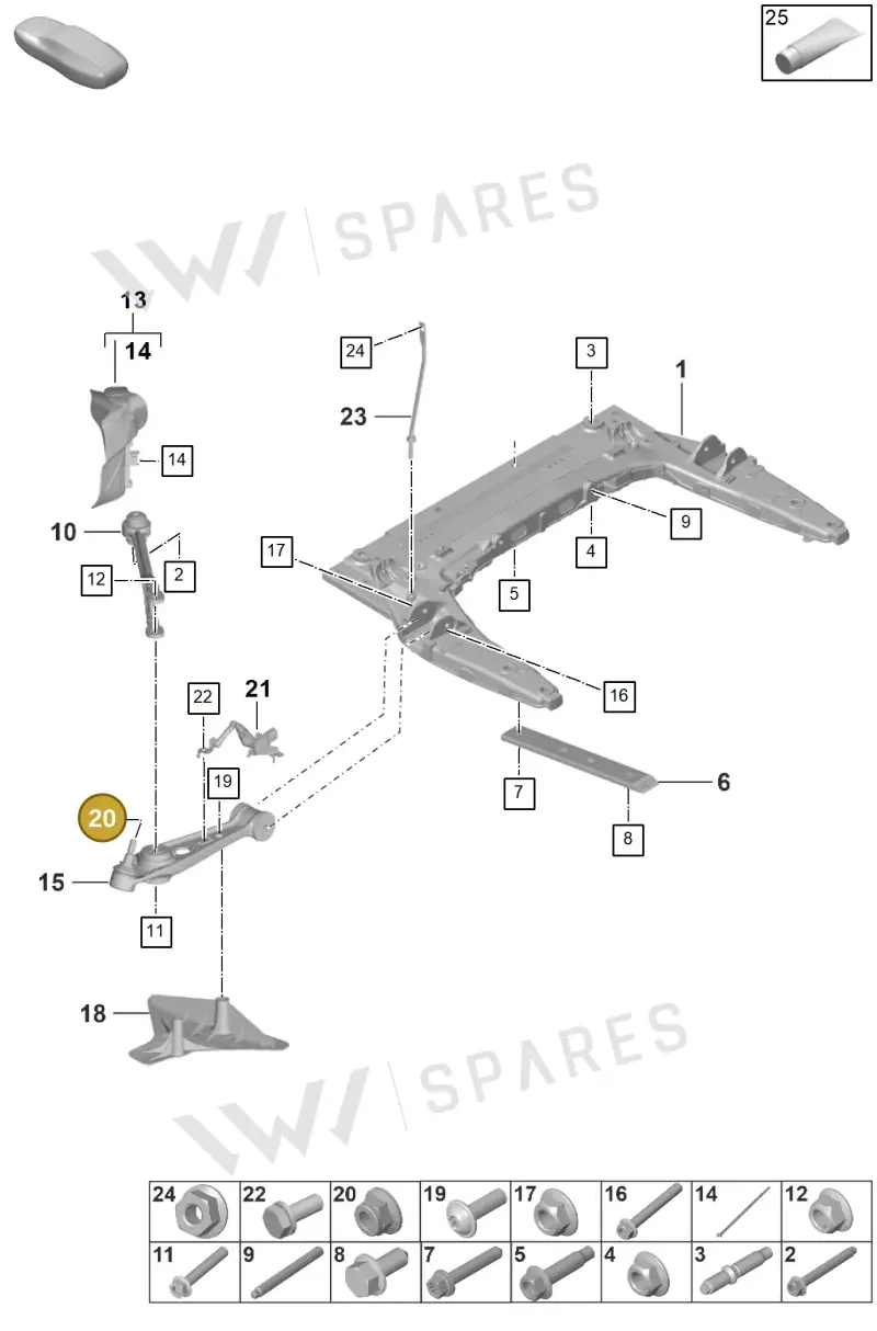 WHT006151 — Porsche 992 Carrera Coupe (2024-) diagram p53401000, position 20