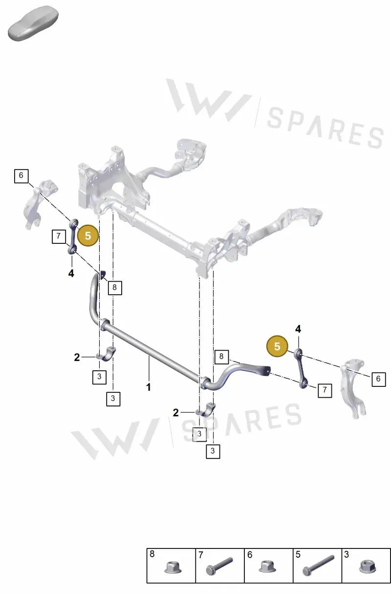 WHT006917 — Porsche Cayenne Hybrid Coupe (2023-) diagram p60402110, position 5