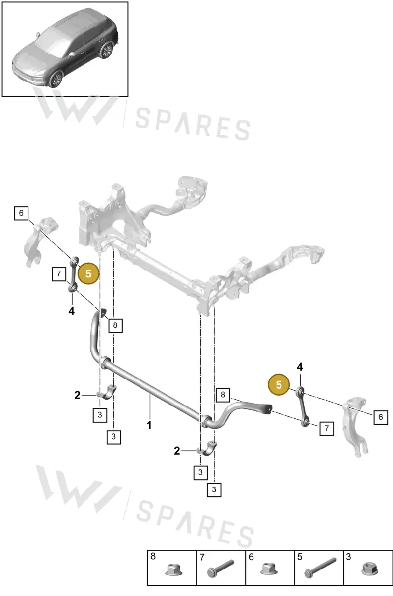 WHT007061 — Porsche Cayenne Diesel V6 (2017-2023) diagram p51402030, position 5