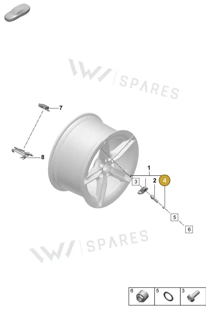 WHT010174 — Porsche Taycan Sport Turismo (2023-) diagram p64601500, position 4