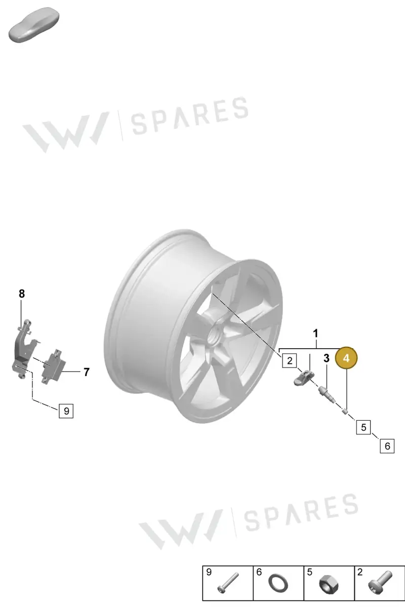 WHT010174 — Porsche Macan 4 (2024-) diagram p61601500, position 4