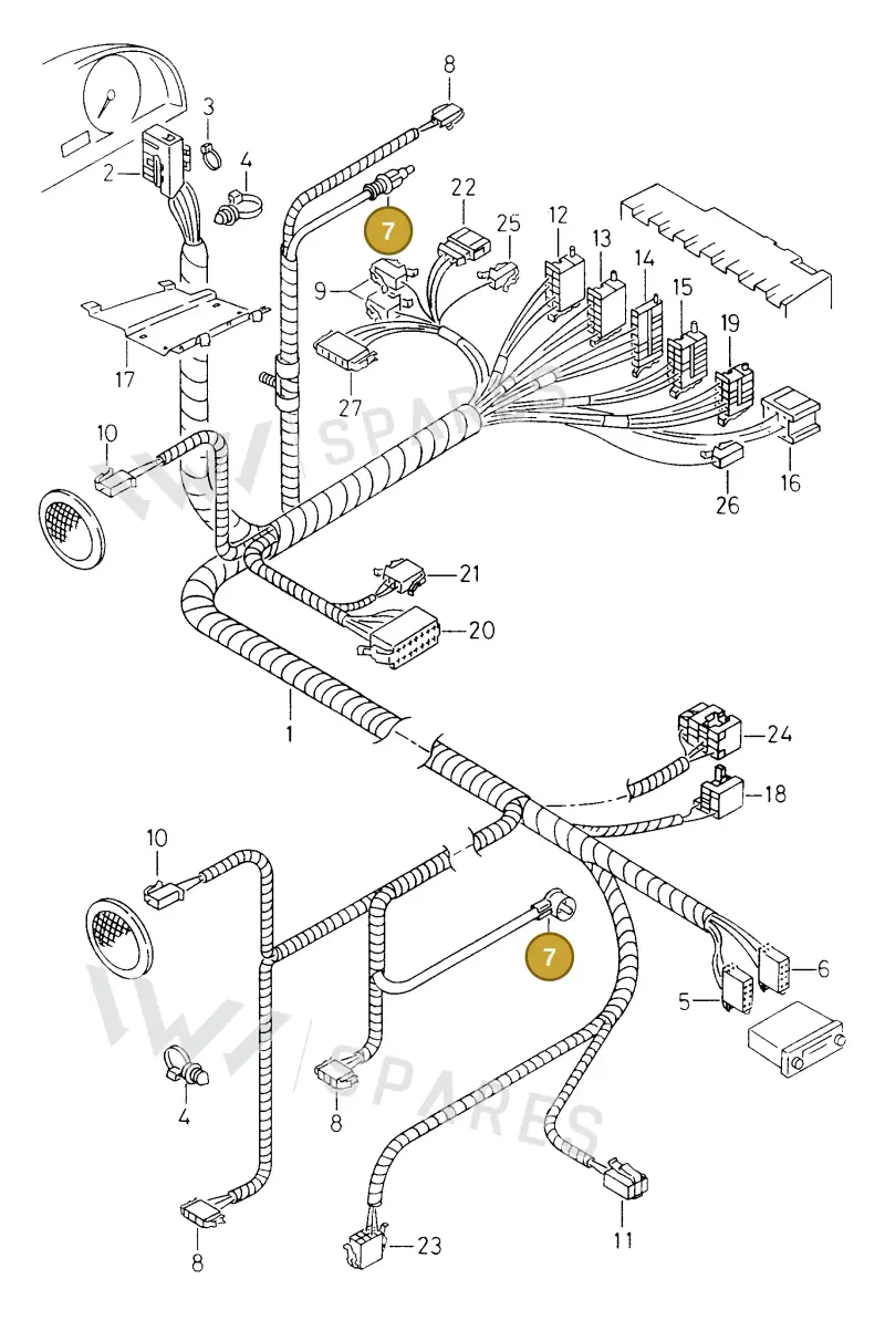 000098697 — SEAT INCA (SEAT-VAN) (1995-2003) diagram 242971880, position 7