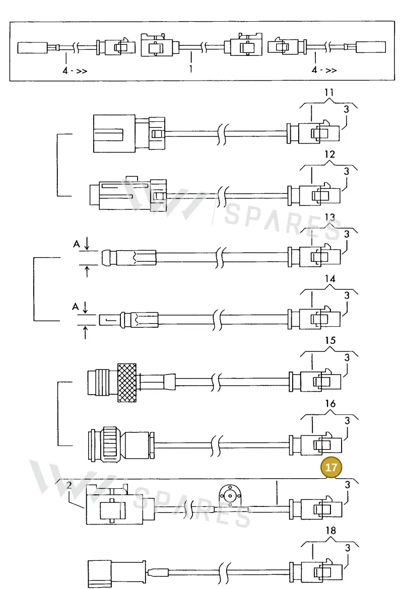 000098703A — SEAT 1J0 platform diagram 198035260, position 17