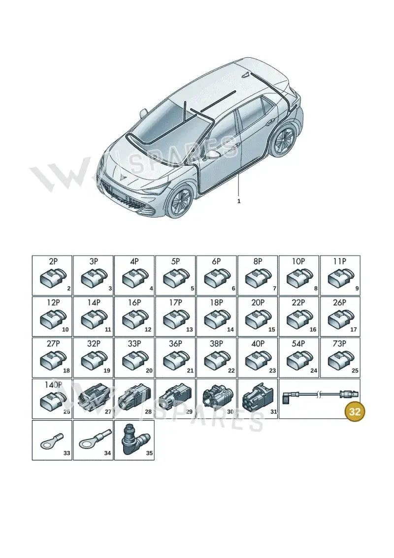 000098710A — SEAT EBoost CUPRA (2021-) diagram 10s971081, position 32