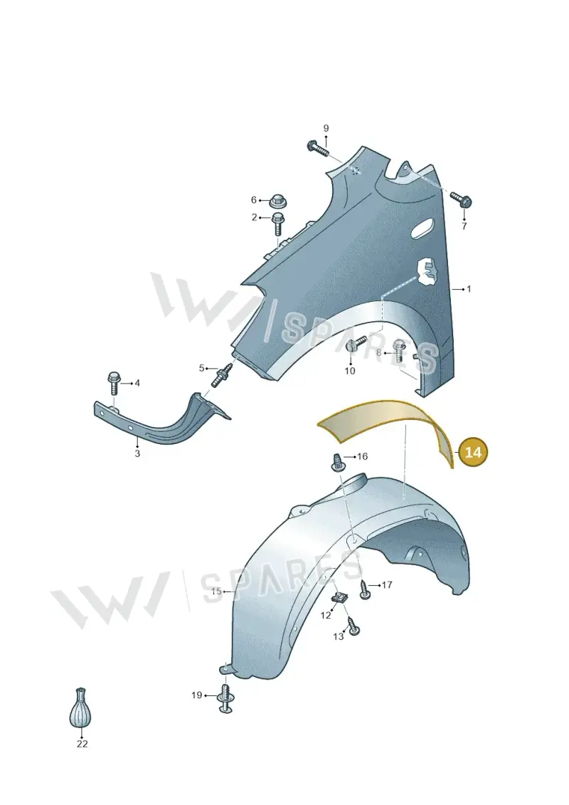 000863890A — SEAT Mii electric (2020-2021) diagram 899821000, position 14