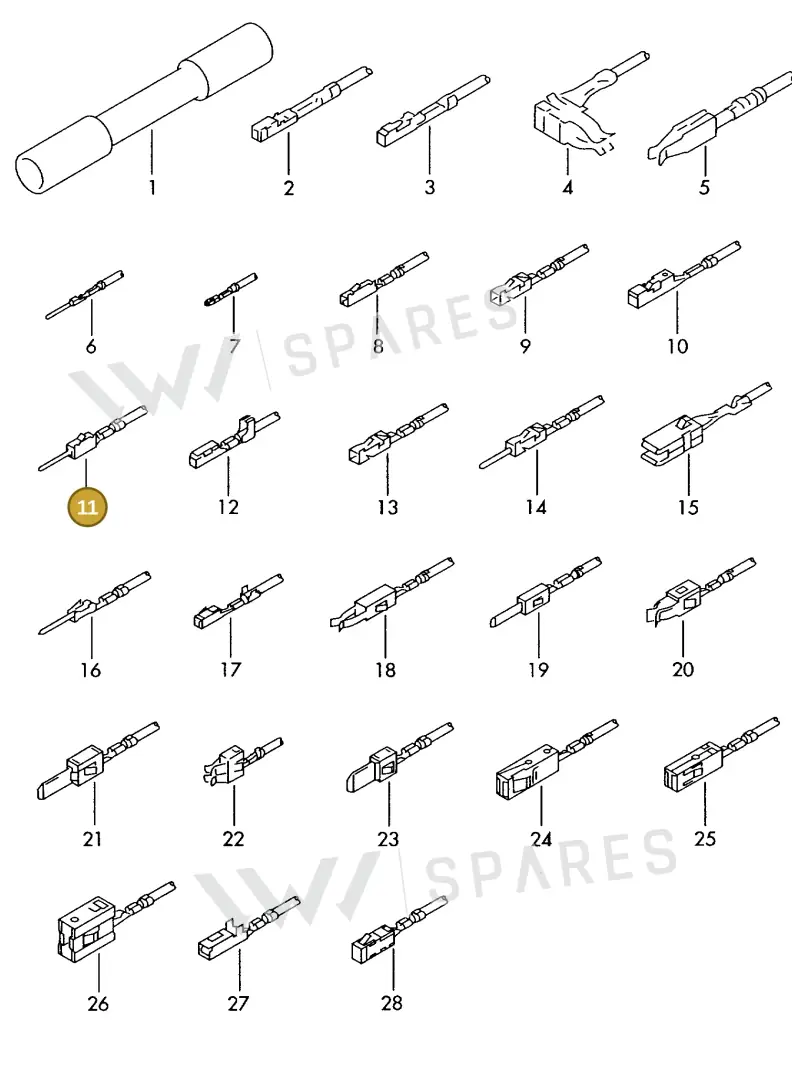 000979012EA — SEAT 1J0 platform diagram 198979300, position 11